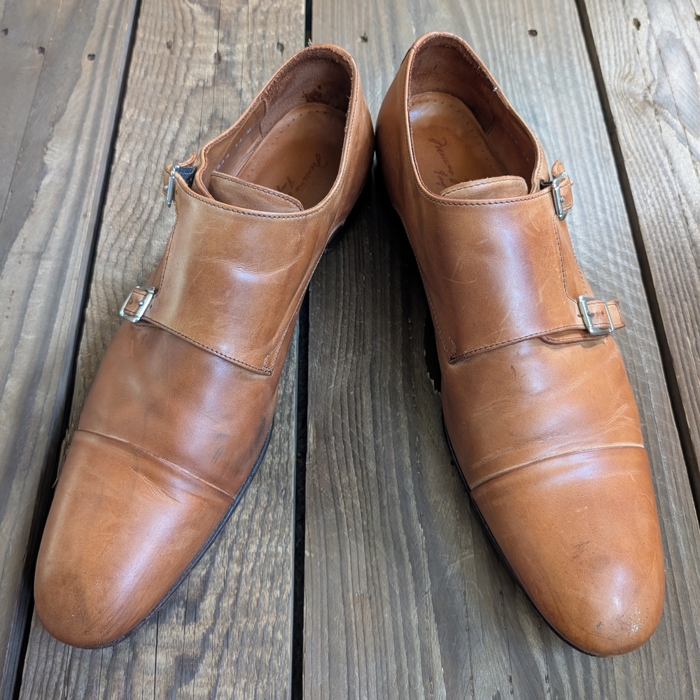 CUOIO Tan Leather Oxford Shoes with Rounded Toe 14M